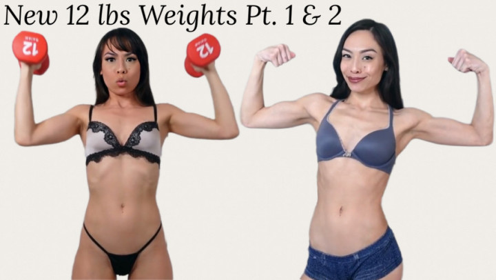 Poster for Manyvids Girl - Moving Up To 12 Lbs Pt. 1 & 2 - Natashaty9 - Biceps, Flexing (Наташатай9 Сгибание)