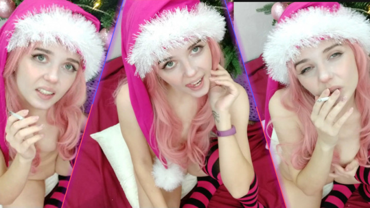 Poster for Manyvids Girl - Lil Cosplay Slut - Christmas - Smoke And Flame - Dec 18, 2020 - Christmas, Cigar Fetish (Лил Косплей Шлюха Рождество)