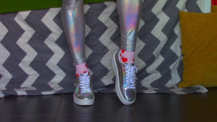 Poster for Holographic Shiny Sneakers Sniff Slave - Manyvids Girl - Goddess Vanessa - Socks, Feet, Shoe & Boot Worship (Богиня Ванесса Носки)