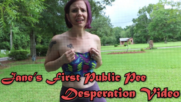 Poster for Jane Cane - Manyvids Star - Janes First Public Pee Desperation Vid - July 11, 2018 - Yoga Pants, Toilet Fetish (Джейн Кейн Туалетный Фетиш)