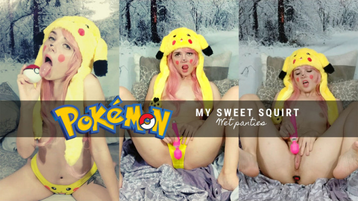 Poster for Cosplay Pokemon: My Sweet Squirt - Oct 9, 2019 - Lil Cosplay Slut - Manyvids Model - Tattoos, Cosplay, Squirt (Лил Косплей Шлюха Спринцовка)