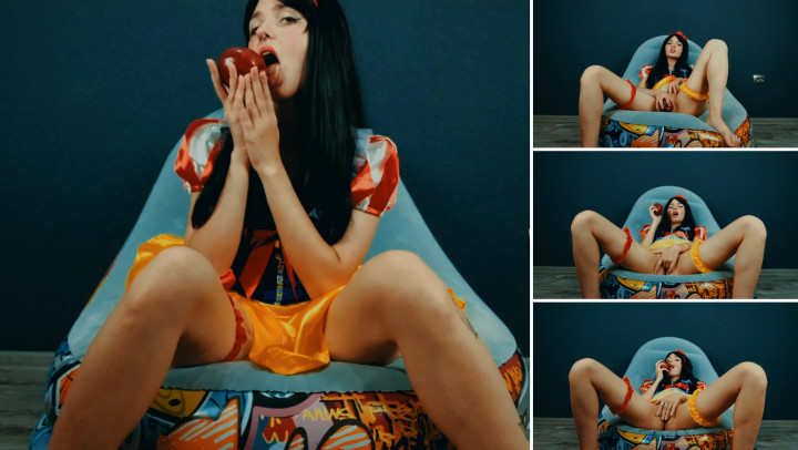 Poster for Manyvids Girl - Snow White Apple Masturbation And Squirt - Jun 15, 2021 - Lil Cosplay Slut - Fairy Tales, Food Masturbation, Squirting (Лил Косплей Шлюха Сказки)