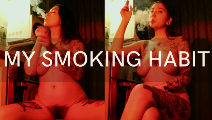 Poster for My Smoking Habit - Devillishgoddess - Manyvids Model - Tattoos, Fetish (Фетиш)