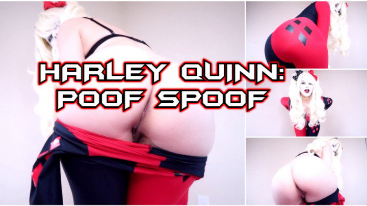 Poster for Harley Quinn: Poof Spoof - February 09, 2016 - Manyvids Model - Ellie Idol - Cosplay, Farting (Элли Айдол Пукающий)