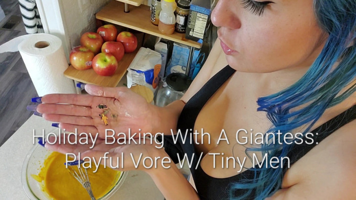 Poster for Manyvids Star - Holiday Baking With A Giantess: Vore - Freya Reign - Mouthfetish, Sfw (Фрея Рейн)