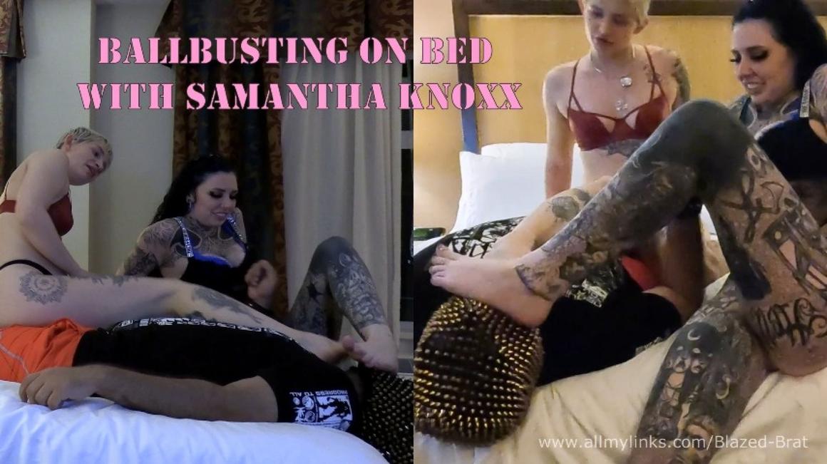 Poster for Ballbusting, Foot Worship With Samantha Knoxx - Manyvids Girl - Blazed Brat - Foot Worship, Dick Slapping (Блейз Брат Шлёпанье По Члену)