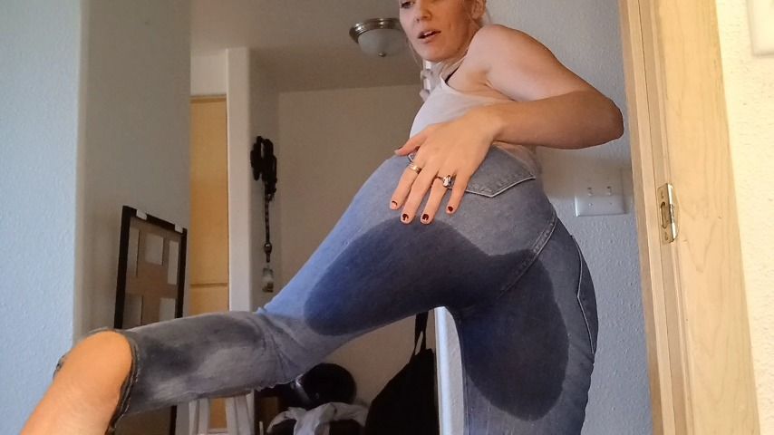 Poster for Manyvids Girl - Lanalocks - Desperate Jeans Pee And Joi - Apr 28, 2023 - Female Desperation, Jeans/Pants Wetting, Pee (Намокание Джинсов/Штанов)