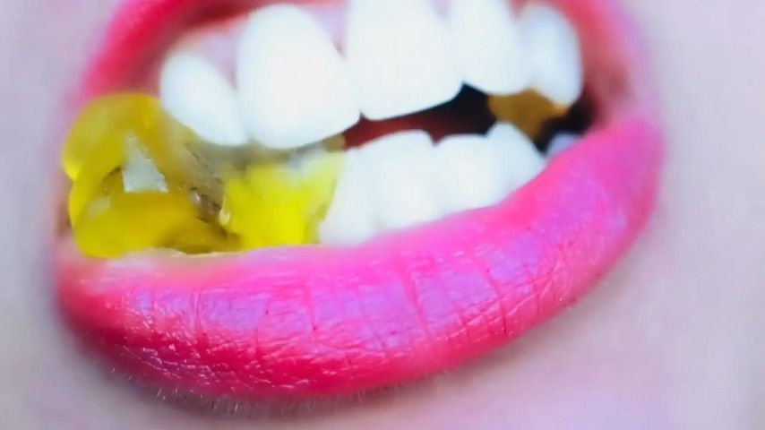 Poster for Manyvids Model - Chomping On Gummies - Drea_Xoxo - Mouth Fetish, Chewing (Жевание)