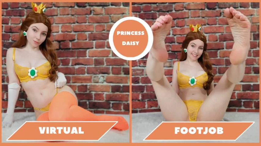 Poster for Manyvids Star - Thetinyfeettreat - Princess Daisy - Virtual Footjob - April 03, 2023 - Cosplay, Princess, Foot Fetish (Принцесса)