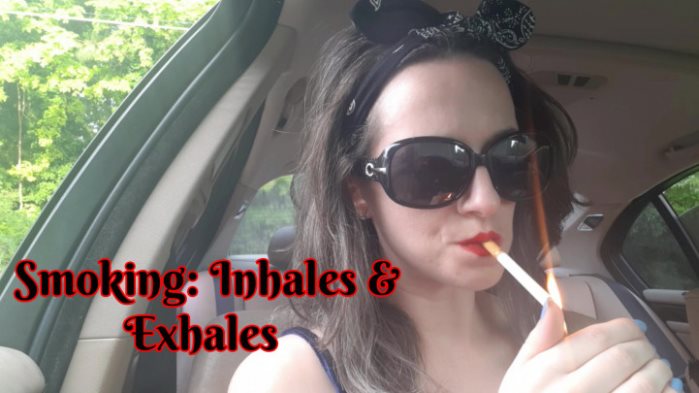 Poster for Smoking Inhales And Exhales - Clips4Sale Production - Sage Eldritch - Outdoors, Lipstickfetish, Smoking (Мудрец Элдрич На Открытом Воздухе)