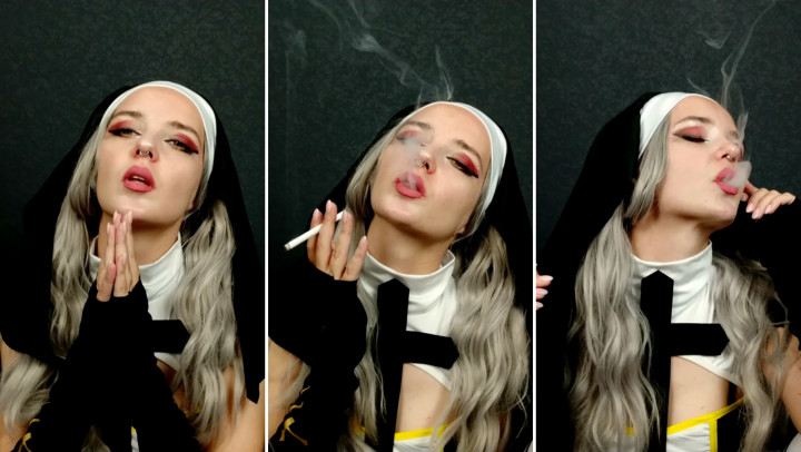 Poster for Manyvids Girl - Forgive Me Father I Have Sinned - Jul 16, 2022 - Lil Cosplay Slut - Blonde, Cigar Fetish (Лил Косплей Шлюха Блондинка)