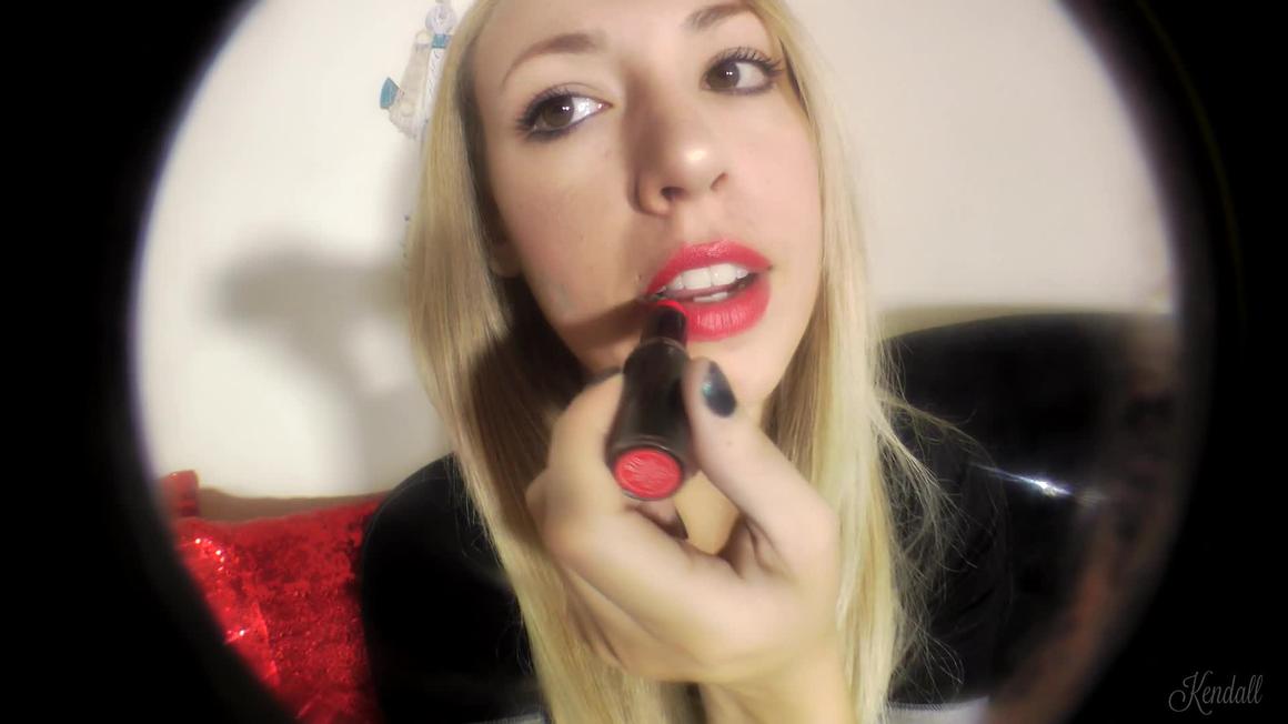 Poster for Manyvids Model - Messy Lipstick Kisses - January 26, 2017 - Kendallolsen - Kissing, Lip Fetish, Lipstick Fetish (Поцелуй)