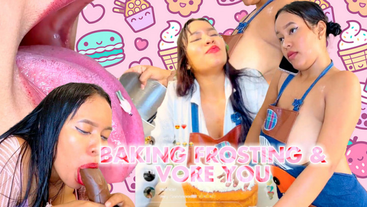 Poster for Kirabigboobs - Manyvids Star - Baking Frosting & Vore You - Virtual Sex, Belly, Shrinking Fetish (Живот)