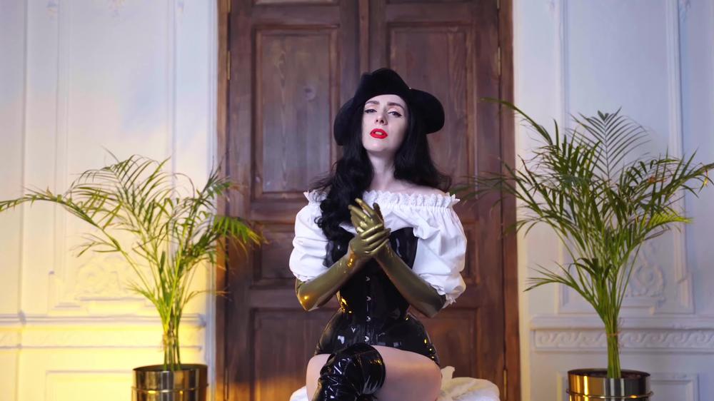 Poster for Manyvids Model - Misselliemouse - Joi Pirate Fantasy Golden Latex Gloves - Latex, Fetish (Фетиш)