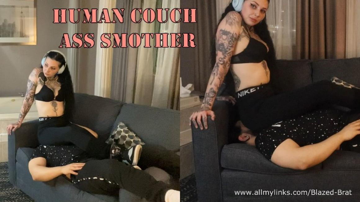 Poster for Human Couch Ass Worship - Blazed Brat - Manyvids Girl - Face Sitting, Sneaker Fetish, Human Furniture (Блейз Брат Фетиш Кроссовок)