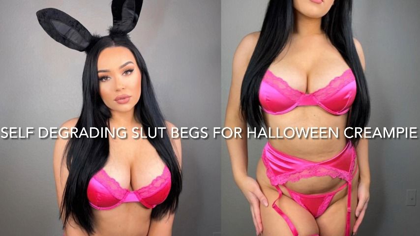 Poster for Self-Degrading Slut Begs For Creampie - Manyvids Model - Mia Jocelyn - Taboo, Halloween (Миа Джослин Хэллоуин)