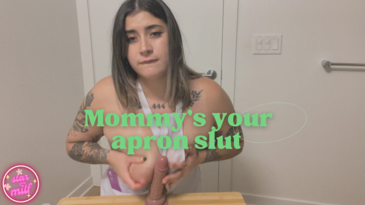 Poster for Stargirlmilf - Manyvids Star - Milky Titty Fuck From Mommy - Big Boobs, Mommy Roleplay, Apron Fetish (Большие Сиськи)