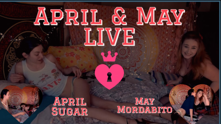 Poster for April And May Live - March 21, 2020 - Manyvids Model - May Mordabito - Girl Girl, Live Cams, Role Play (Май Мордабито Девочка Девочка)