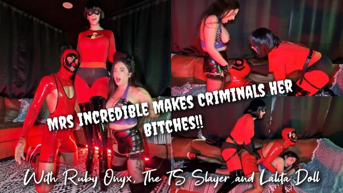 Poster for Mrs Incredible Makes Criminals Her Bitches - Manyvids Girl - Ruby_Onyx - Superheroines, Cosplay, Cumeatinginstruction (Косплей)