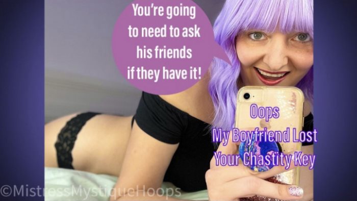 Poster for Clips4Sale Creator - Oops My Boyfriend Lost Your Chastity Key - Mistressmystique - Femdompov, Cuckolding, Chastity (Рогоносец)