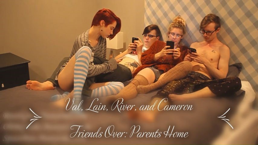 Poster for River Gray Friends Over Parents Home - Manyvids Model - River Gray - Queer, Trans (Река Грей Квир)