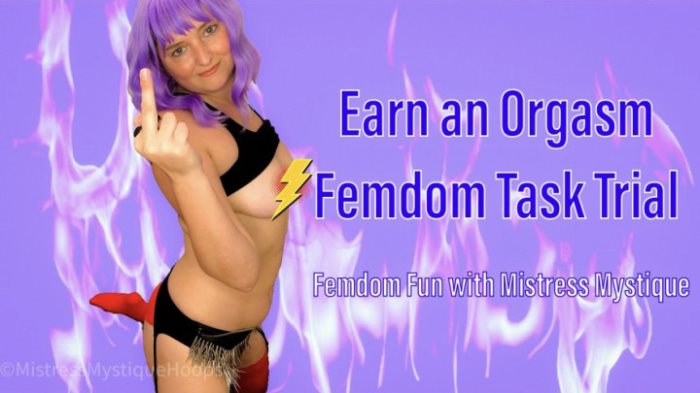 Poster for Earn An Orgasm Femdom Task Trial - Mistressmystique - Clips4Sale Shop - Submissivetask, Orgasmcontrol, Femaledomination (Покорная Задача)