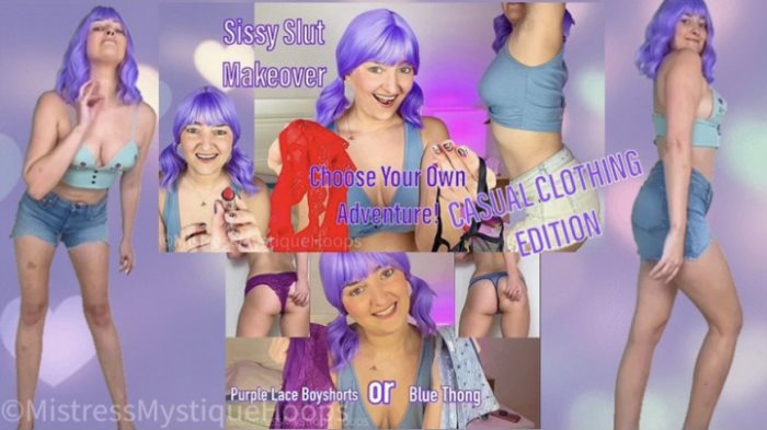 Poster for Clips4Sale Shop - Mistressmystique - Sissy Slut Makeover Game: Casual Clothing Edition - Sissytraining, Feminization, Gendertransformation (Гендерная Трансформация)