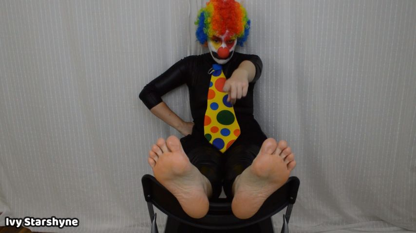 Poster for Manyvids Girl - Ivystarshyne - Clown Host Humiliates You - May 8, 2019 - Clowns, Sweat Fetish, Feet (Ноги)