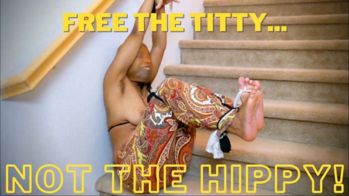 Poster for Clips4Sale Production - Cupcake Sinclair - Free The Titty...Not The Hippy - Gagtalk, Pantyhose (Кекс Синклер)