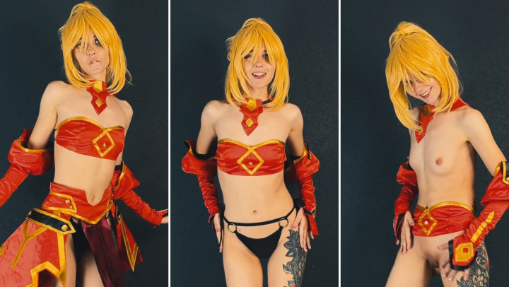 Poster for Lil Cosplay Slut - Mordred Cosplay - Striptease - Jul 25, 2023 - Manyvids Star - Nudity/Naked, Strip Tease, Striptease (Лил Косплей Шлюха Стриптиз)