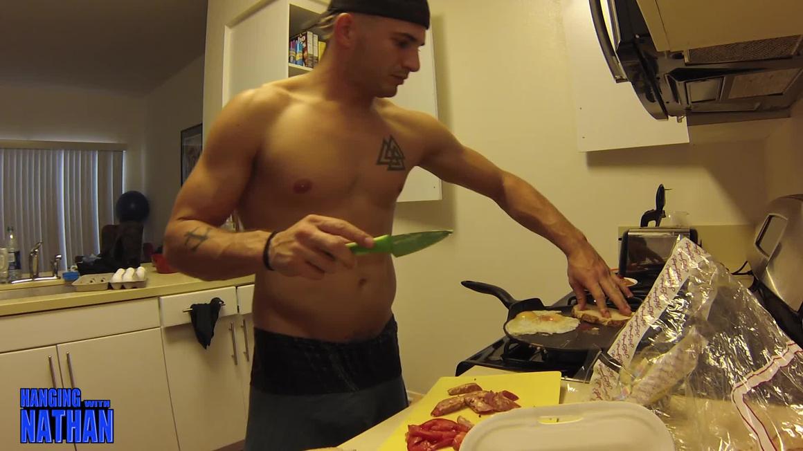 Poster for Cooking With Nathan - September 09, 2017 - Manyvids Girl - Nathanbronson - Cooking, Tattoos, Muscle Worship (Натанбронсон Поклонение Мускулам)