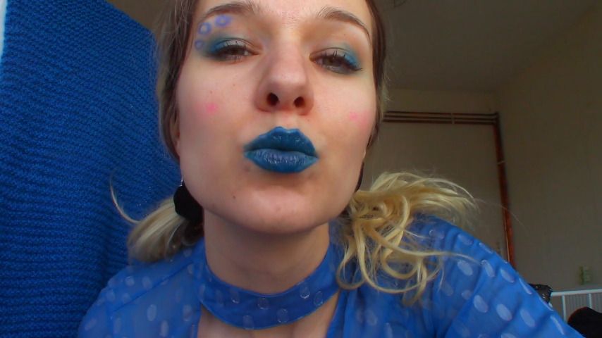 Poster for Alien Blue Kiss Mesmer Joe - Manyvids Star - Goddess Vanessa - Lip Fetish, Masturbation Encouragement, Kissing (Богиня Ванесса Губной Фетиш)