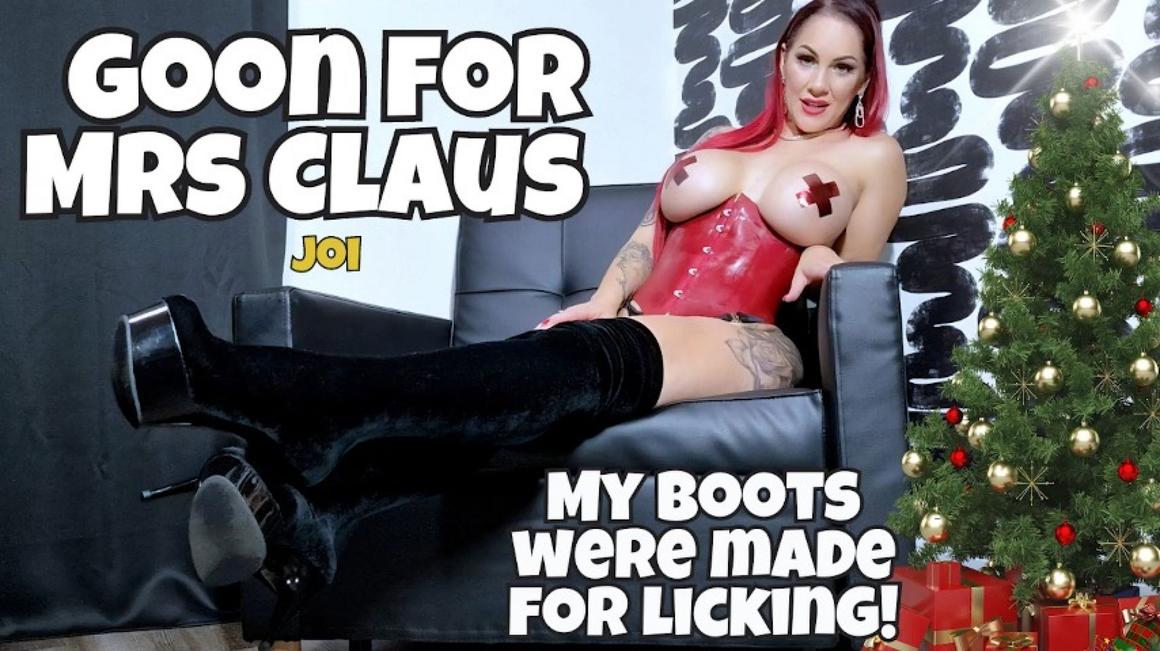 Poster for Goon For Mrs Claus Joi - Ruby_Onyx - Manyvids Girl - Bootfetish, Femdompov, Joi