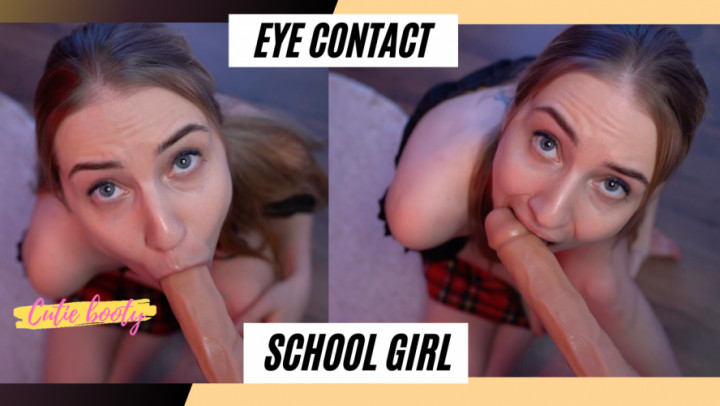 Poster for Pov Schoolgirl Giving A Sloppy Blowjob - Cutie_Booty - Manyvids Star - Spitting, Eye Contact (Зрительный Контакт)