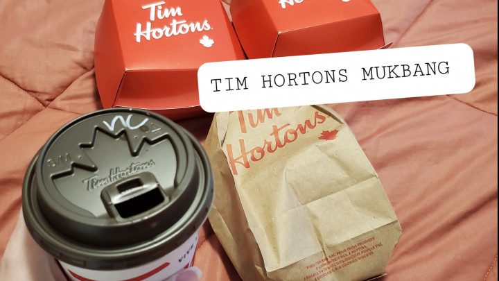 Poster for Alleriamystic - Manyvids Girl - Tim Hortons Mukbang - December 05, 2020 - Sfw, Canada, Food Stuffing (Пищевая Начинка)