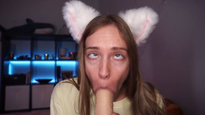 Poster for Clips4Sale Production - Victorialovesme - Sloppy Facefuck With Ahegao Face - Ahegao, Splittongue, Dildosucking (Щепка)