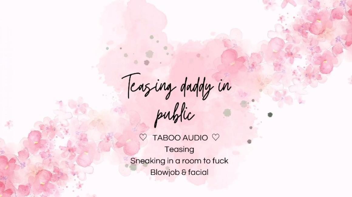 Poster for Teasing Daddy In Public - Blondesugar93 - Manyvids Star - Taboo, Facials (Табу)