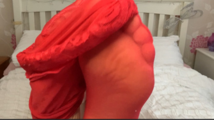 Poster for Manyvids Girl - Red Stocking Worship - Larah_Sky - Goddess Worship, Financial Domination (Поклонение Богине)