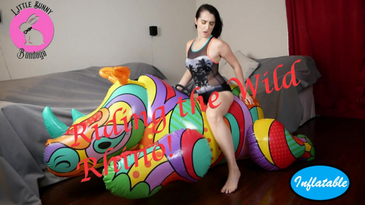 Poster for Riding The Wild Rhino - Jun 8, 2022 - Littlebunnyb - Manyvids Girl - Inflatables, Inflatable Blow Fetish, Swimwear (Купальники)