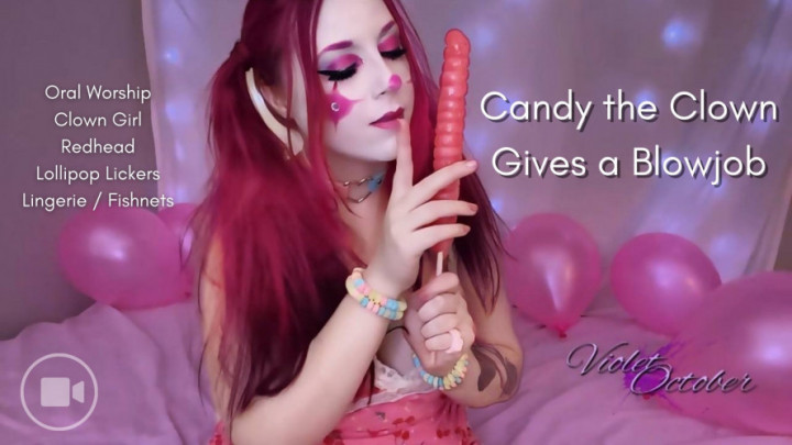 Poster for Manyvids Model - Violetoctober - Candy The Clown Gives A Blowjob - 1080P - Costume, Redhead (Фиалкаоктябрь Рыжая)