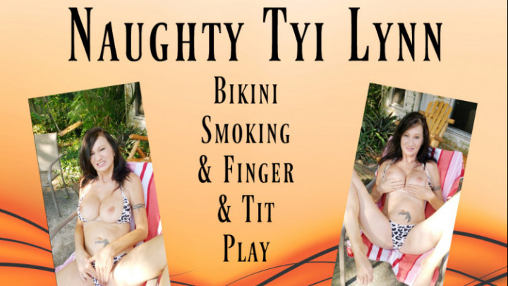 Poster for Manyvids Model - Stormi Winters - Bikini Smoking & Finger & Tit Play - Big Tits, Fingering (Сторми Уинтерс Большие Сиськи)