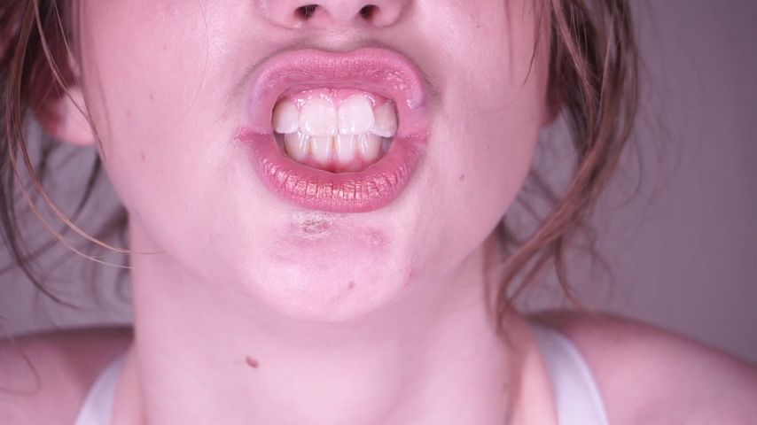 Poster for Neighbour'S Lip Tease - Longhairluna - Manyvids Girl - Spit Fetish, Mouth Fetish (Фетиш Рта)