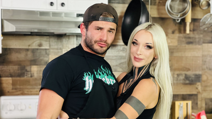 Poster for Nathanbronson - Dating A Pornstar With Katopunk - December 28, 2022 - Manyvids Girl - Blonde, Cooking (Натанбронсон Блондинка)