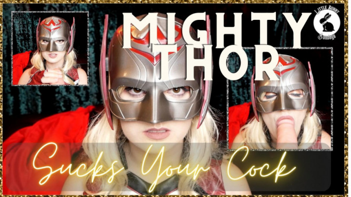 Poster for Might Thor Sucks Your Cock - Mar 28, 2023 - Littlebunnyb - Manyvids Star - Dirty Talking, Superheroines (Грязные Разговоры)