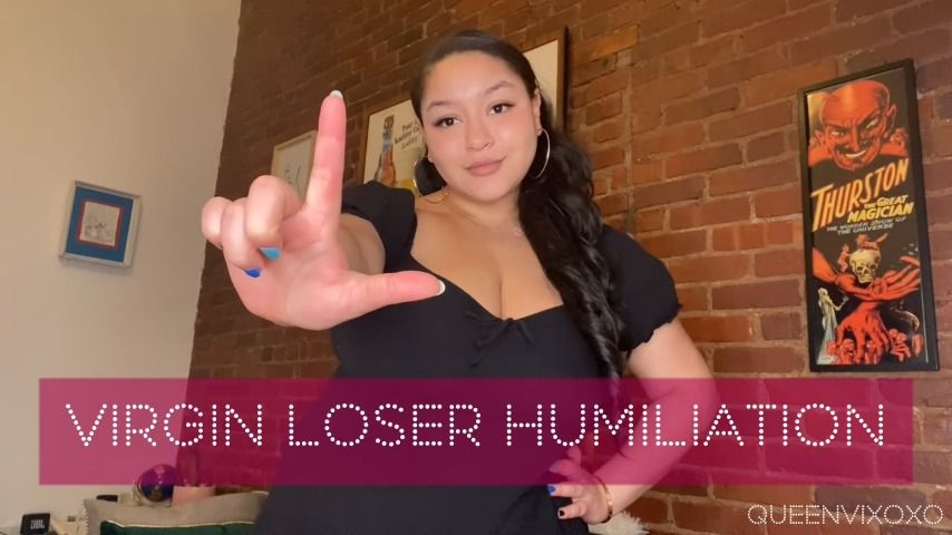 Poster for Virgin Loser Humiliation - Apr 27, 2021 - Manyvids Star - Queenvixoxo - Financial Domination, Virgin Humiliation, Sfw