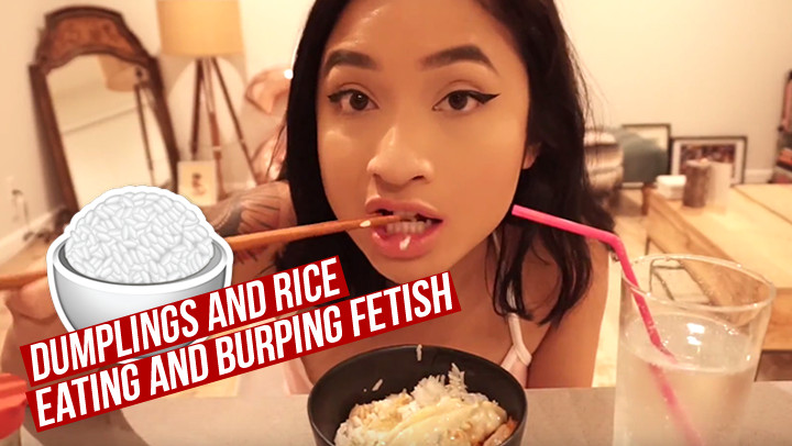 Poster for Avery Black - Dumplings & Rice: Eating/Burping Fetish - Manyvids Girl - Asian, Burping (Эйвери Блэк Азиатский)