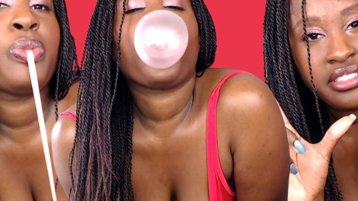 Poster for Manyvids Star - The Bubble Gum Bitch Is Back - Unfriendlyblckhottie - Chewing, Verbal Humiliation (Жевание)