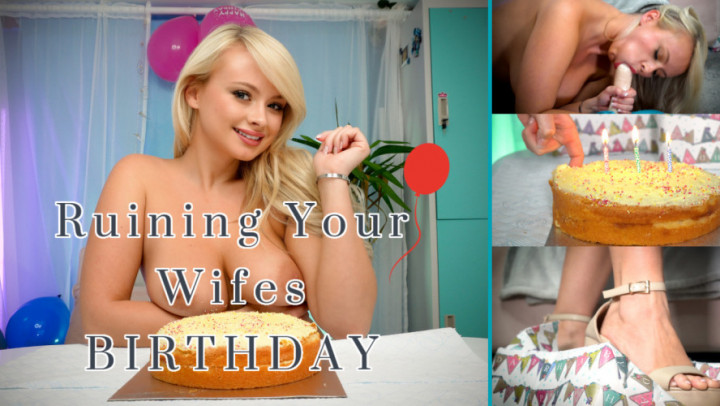 Poster for Peachyskye - Manyvids Star - Ruining Your Wifes Birthday - Humiliation, Home Wrecker (Унижение)