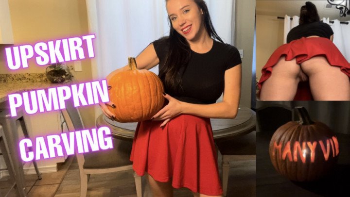 Poster for Natalialeo Up Skirt Pumpkin Carving Fun - Natalialeo - Manyvids Star - Upskirt, Halloween (Натальялео Юбка До Пят)