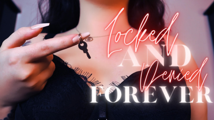 Poster for Locked And Denied Forever - June 29, 2022 - Manyvids Girl - Goddess Adela Divine - Tease & Denial, Key Holding & Chastity (Богиня Адела Божественная Дразнить И Отрицать)